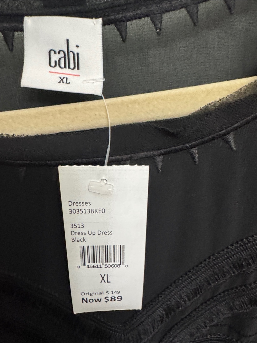 CAbi Dress Up Dress -BlackSheer-Overlay Mini Dress - Picture 2 of 3